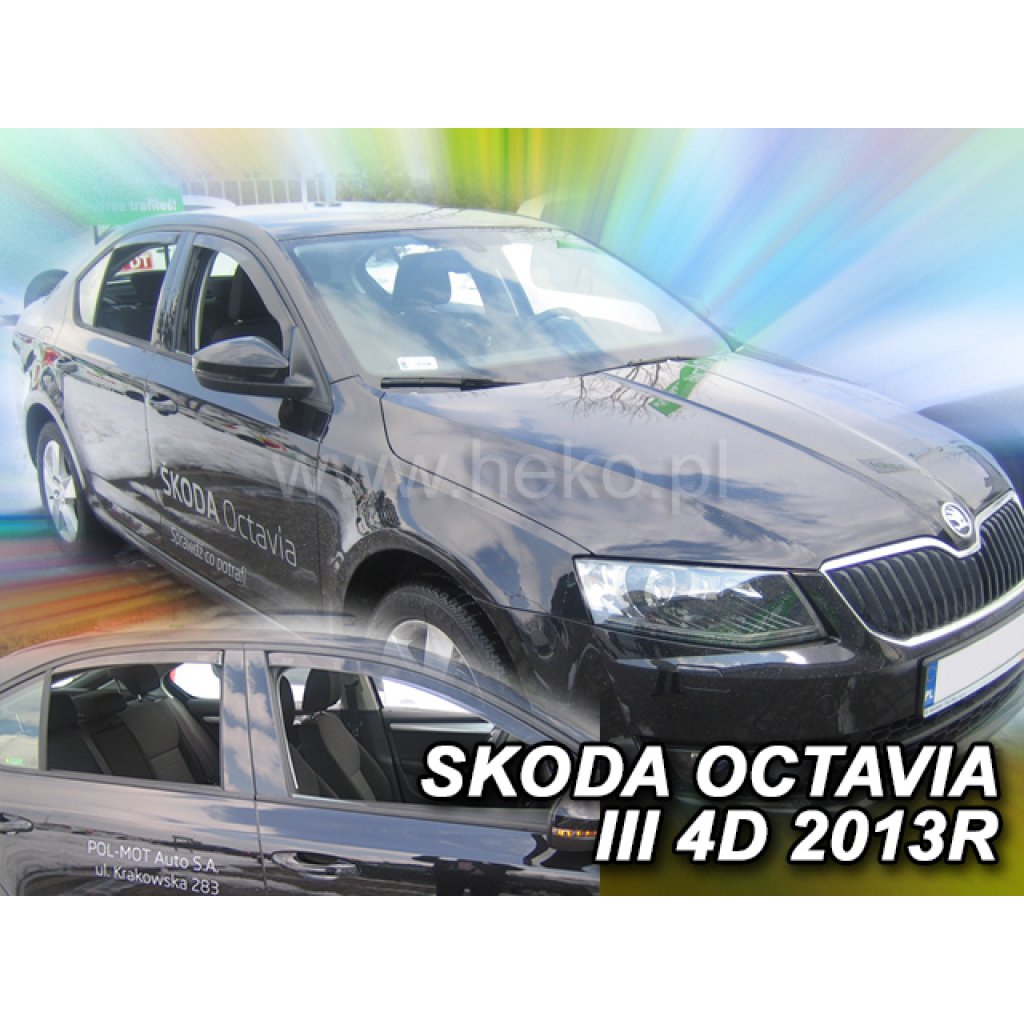 Ofuky oken Škoda Octavia III Liftback 2013-2020 přední + zadní | Heko