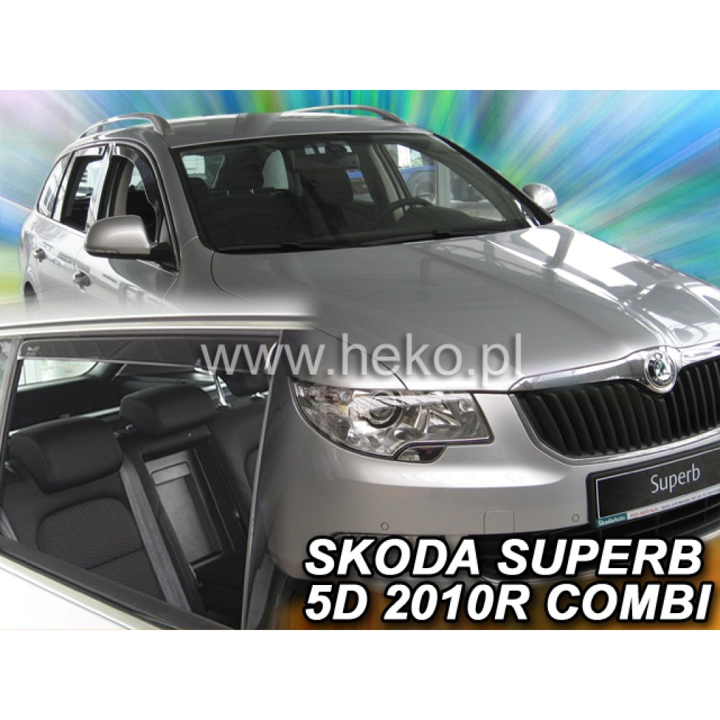 Ofuky oken Škoda Superb II 5D 2009- přední + zadní combi | Heko