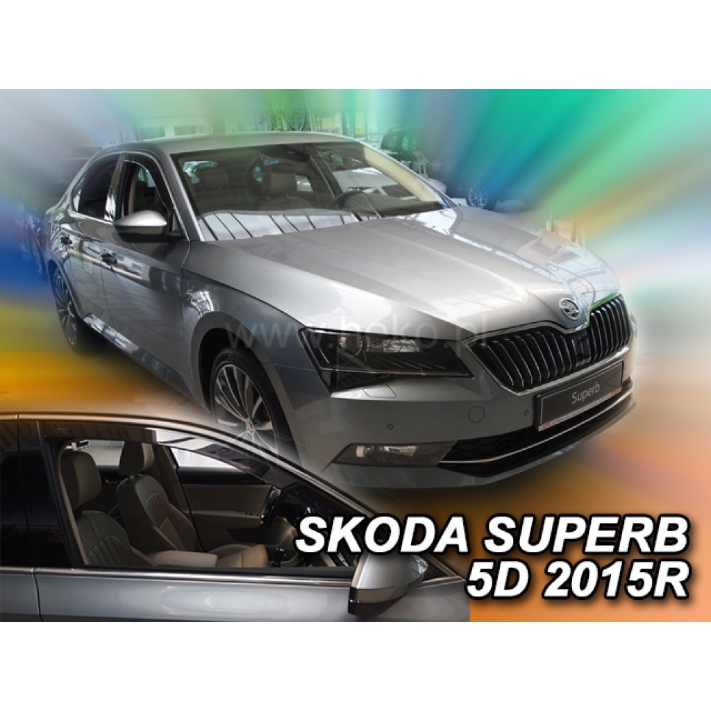 Ofuky oken Škoda Superb III 5D 2015- přední | Heko
