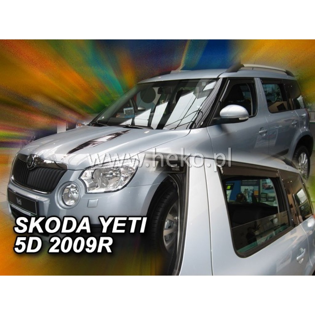 Ofuky oken Škoda Yeti 5D 2009- přední + zadní | Heko