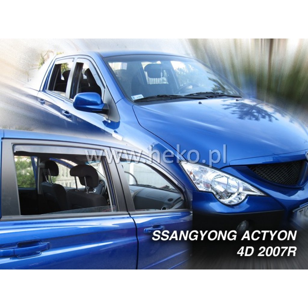 Ofuky oken SsangYong Actyon Sports 4D 2007- přední + zadní | Heko