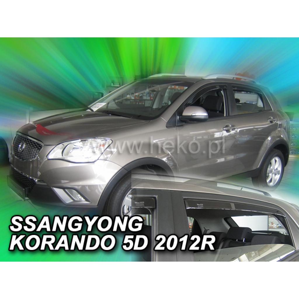 Ofuky oken SsangYong Korando 5D 2012- přední + zadní | Heko