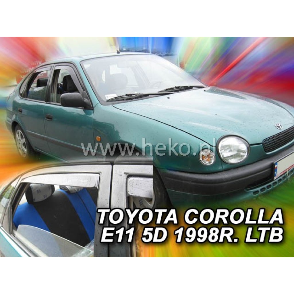 Ofuky oken Toyota Corolla E11 5D 1997-2001 přední + zadní hatchback | Heko