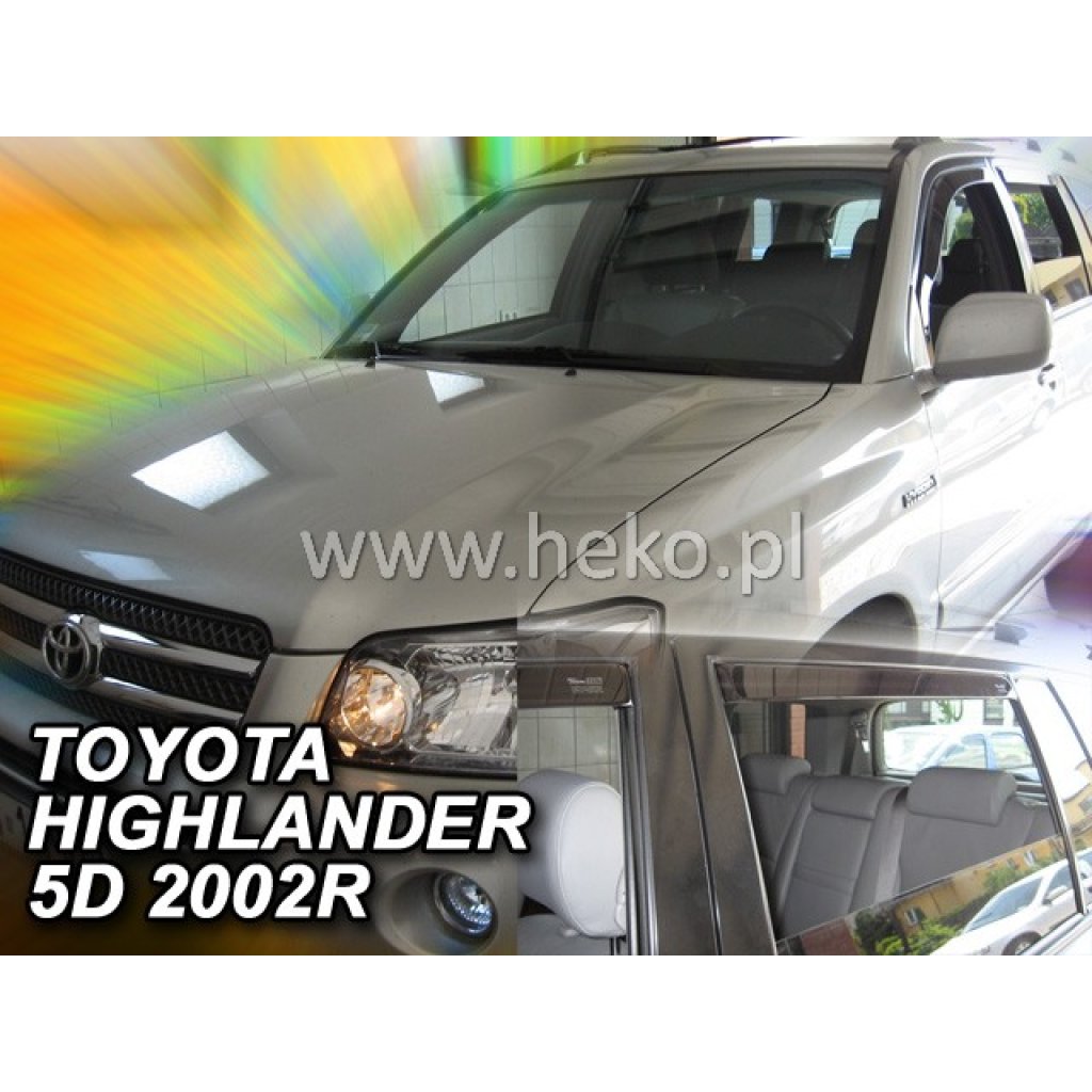 Ofuky oken Toyota Highlander USA 2001-2007 přední + zadní | Heko