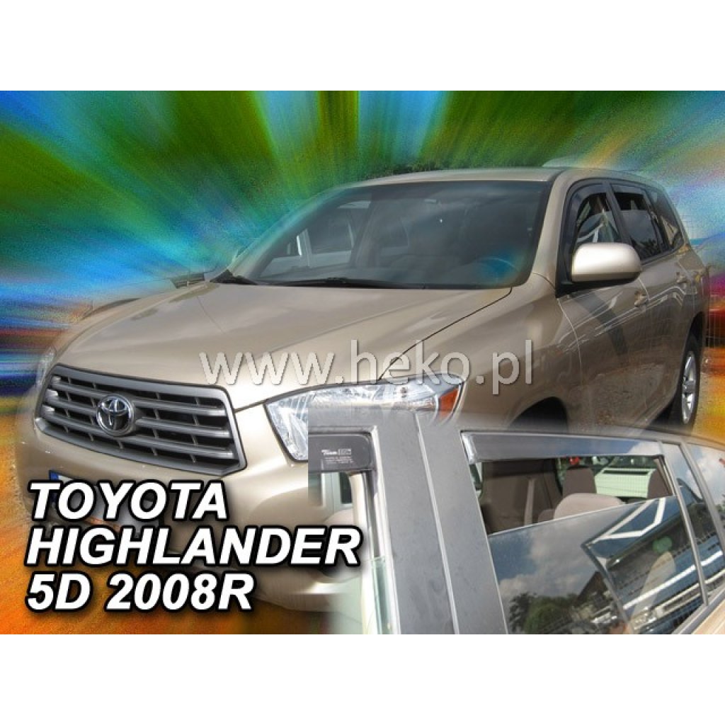 Ofuky oken Toyota Highlander USA 2007- přední + zadní | Heko