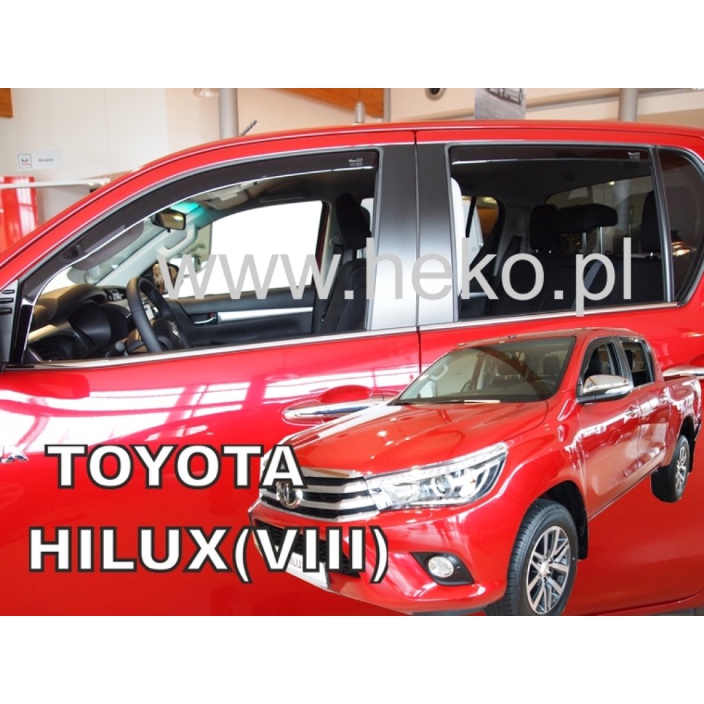 Ofuky oken Toyota Hilux 4D 2016- přední + zadní | Heko