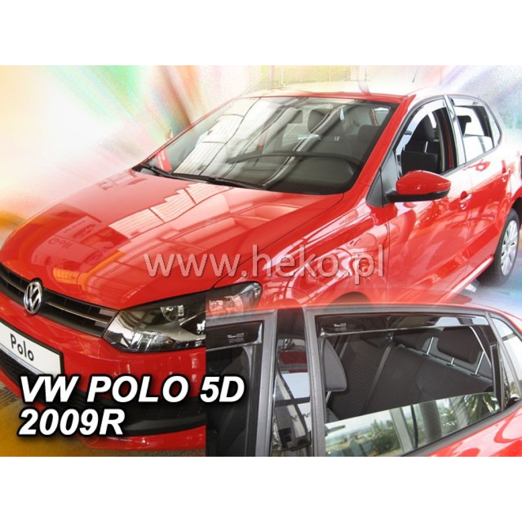 Ofuky oken Volkswagen Polo 5D 2009- přední + zadní | Heko