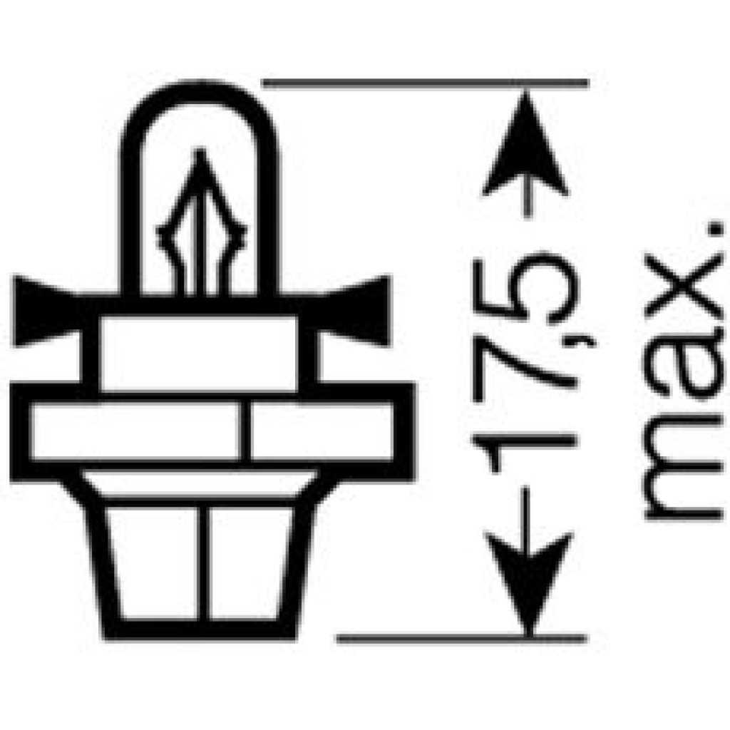 OSRAM 12V BX8,4d 1,2W standard (10ks)