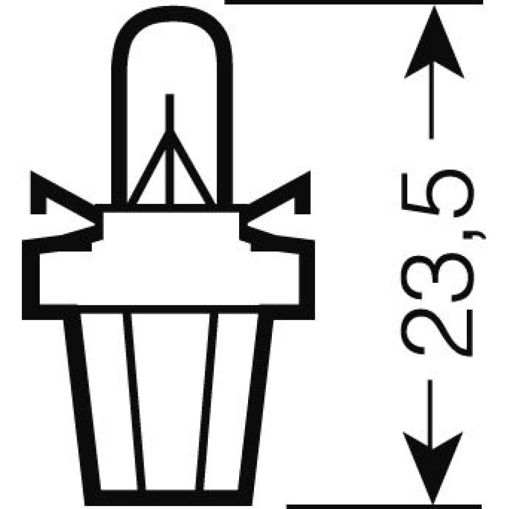 OSRAM 12V BX8,5d 1,2W standard (10ks)