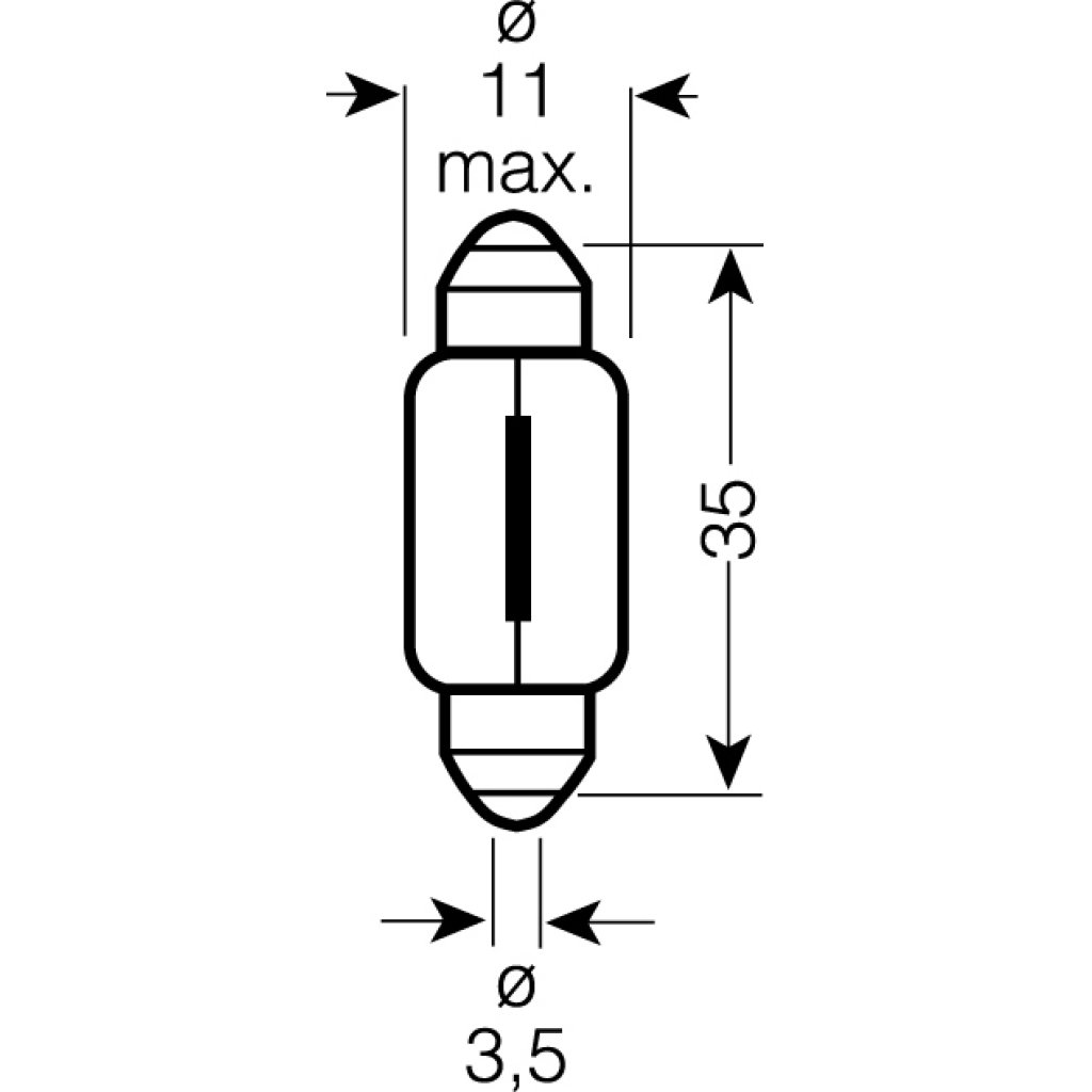 OSRAM 12V C5W (SV8,5-8) 5W standard (10ks)