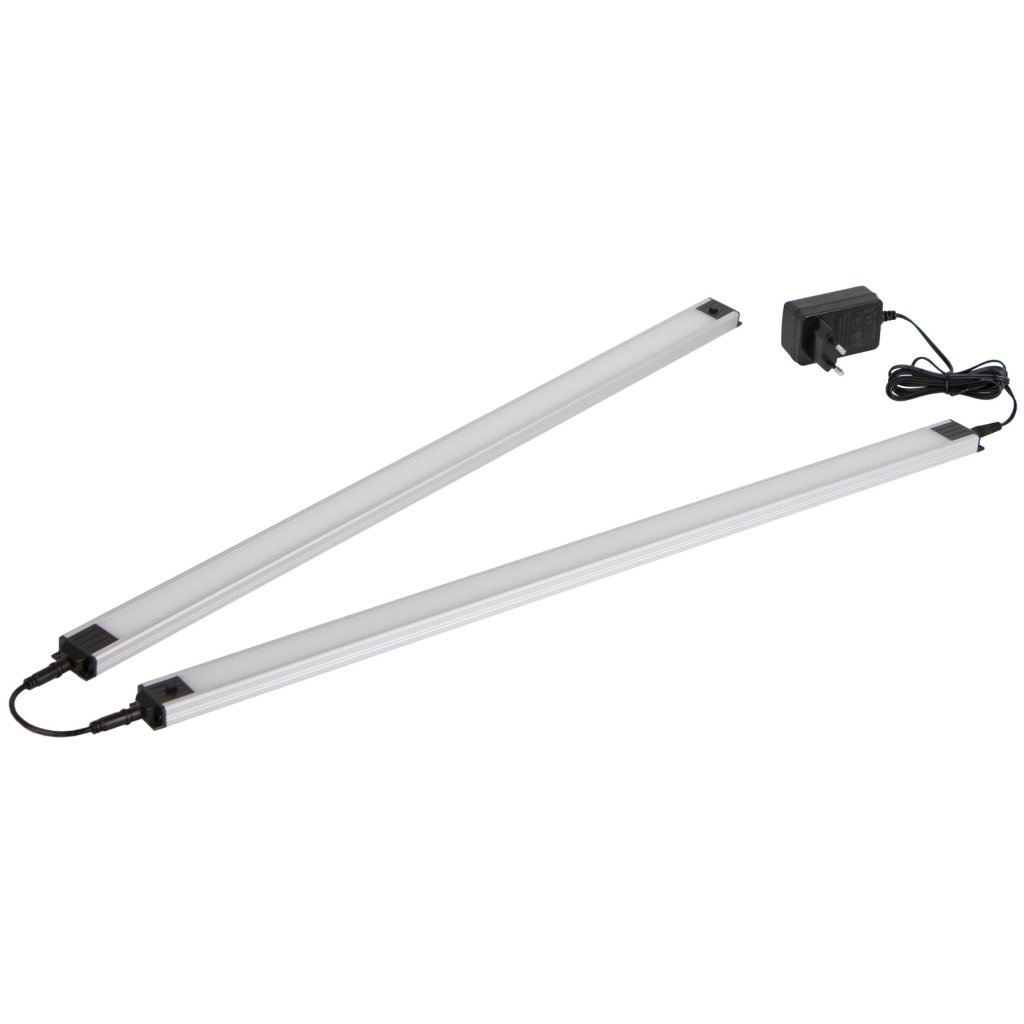 Osvětlení dílenského nábytku PROFI - 2x LED panel 8W s adaptérem a propojkou - LED8WBAL2