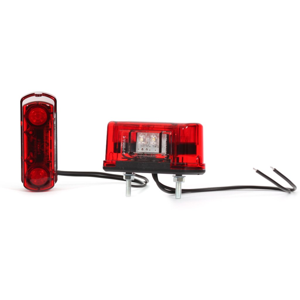 Osvětlení SPZ 12/24V LED, červené, W52