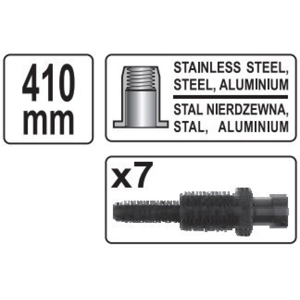 Pákové nýtovací kleště na matice 410 mm Yato - YT-36129