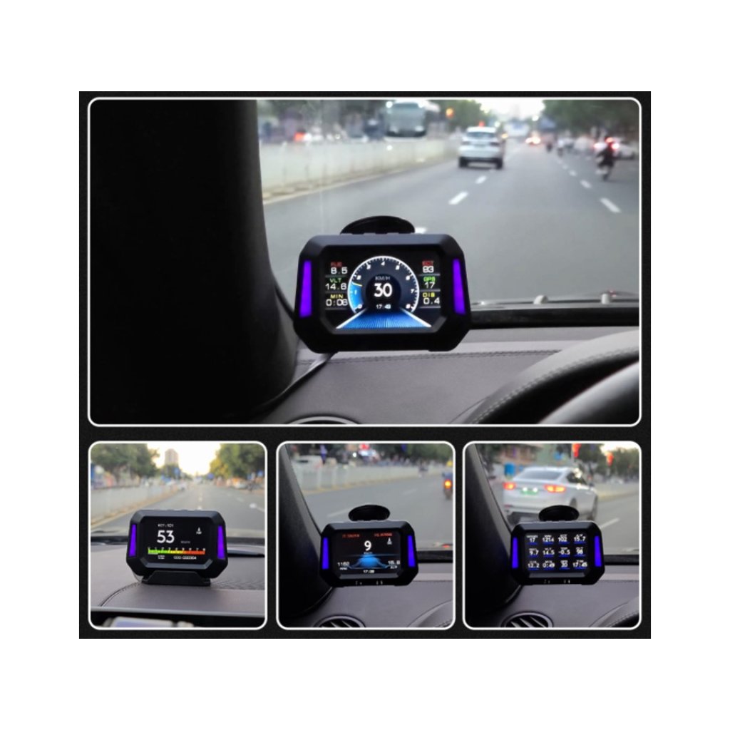 Palubní DISPLEJ 3,2" LCD, GPS měřič rychlosti s vestavěným víceosým gyroskopem