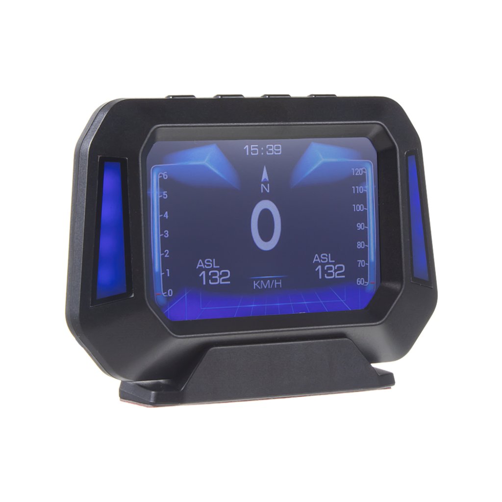 Palubní DISPLEJ 3,2" LCD, GPS měřič rychlosti s vestavěným víceosým gyroskopem