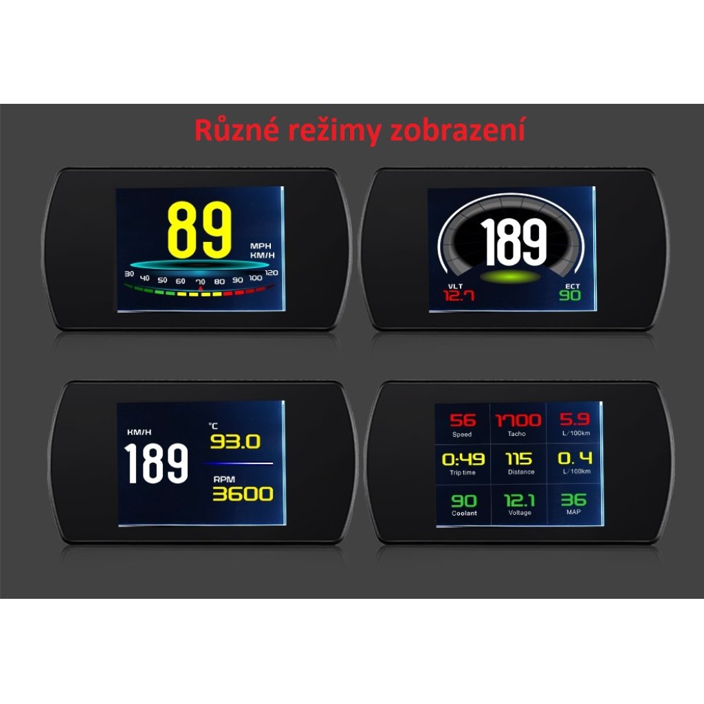 Palubní DISPLEJ 3" LCD, OBDII, FULL
