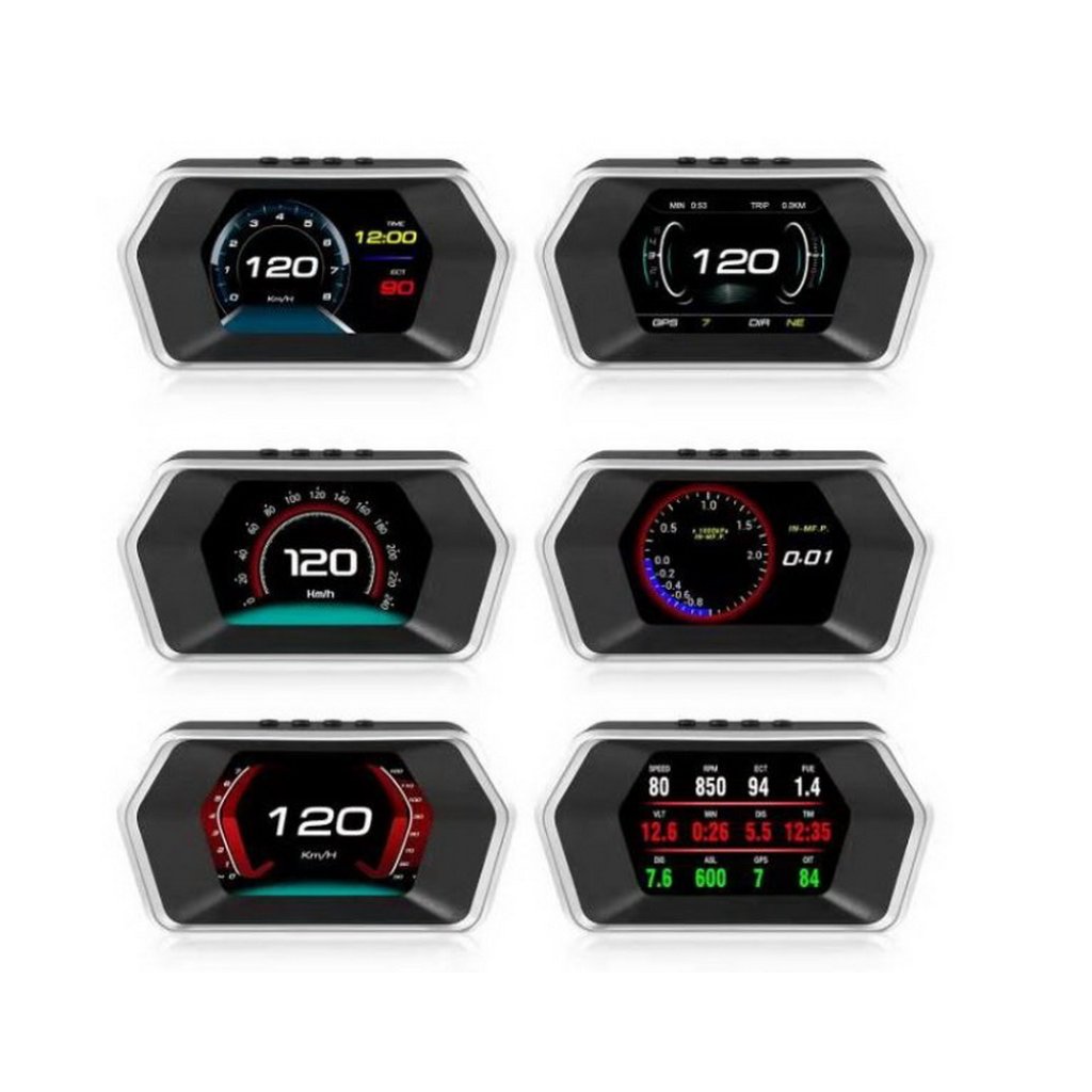Palubní DISPLEJ LCD, OBDII, GPS s přísavkou