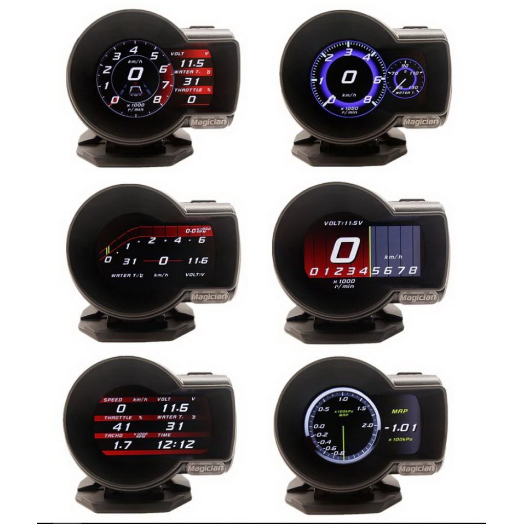 Palubní DISPLEJ SPORT LCD, OBDII, FULL + GPS