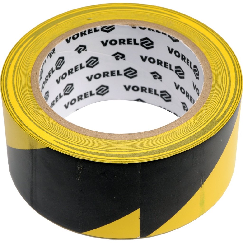 Páska výstražná černožlutá 48 mm x 33 m, VOREL