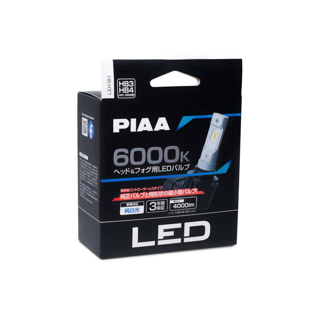 PIAA Gen4 LED náhrady autožárovek HB3/HB4/HIR1/HIR2 s teplotou světla 6000K