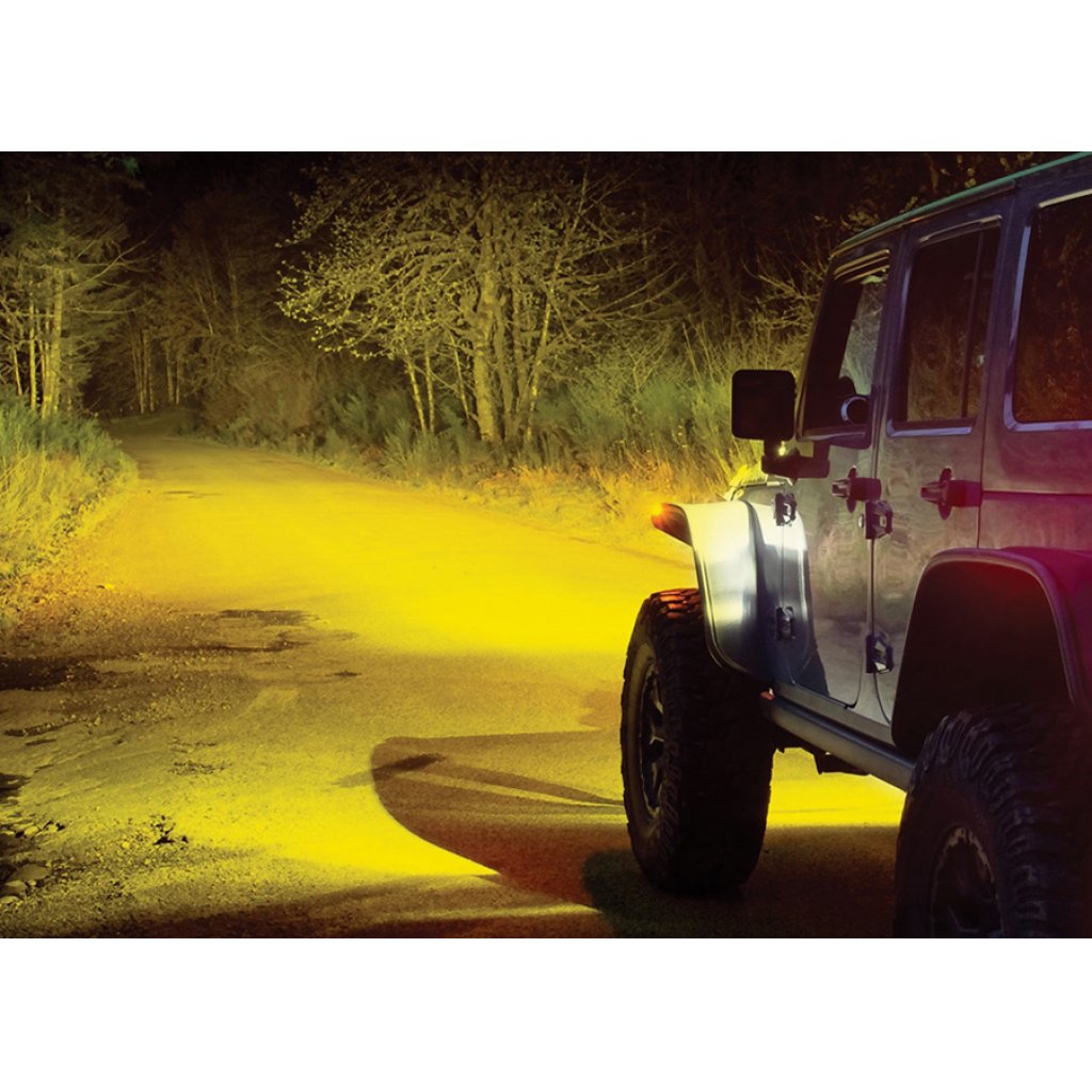 PIAA LP530 Ion Yellow žluté přídavné mlhové kulaté LED světlomety o průměru 89mm / 3,5", ECE homologace