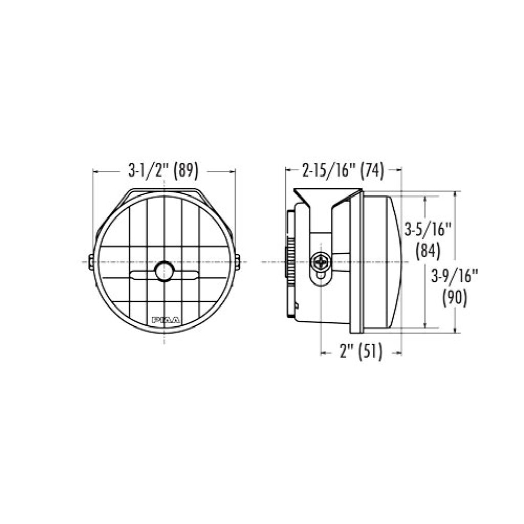 PIAA LP530 přídavné mlhové kulaté LED světlomety o průměru 89 mm / 3,5", ECE homologace