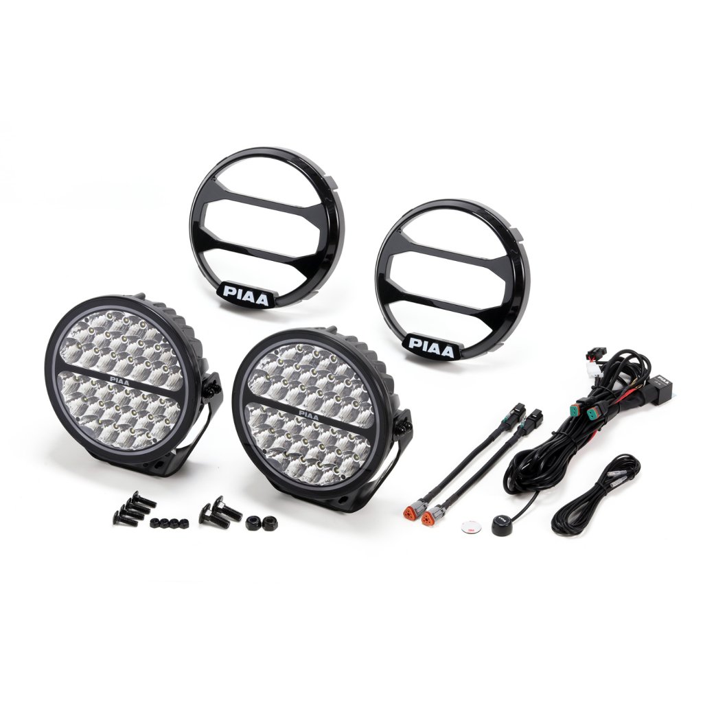 PIAA LPX590 přídavné dálkové kulaté LED světlomety o průměru 234 mm / 9" s funkcí denního svícení, homologace ECE / R10 / RoHS