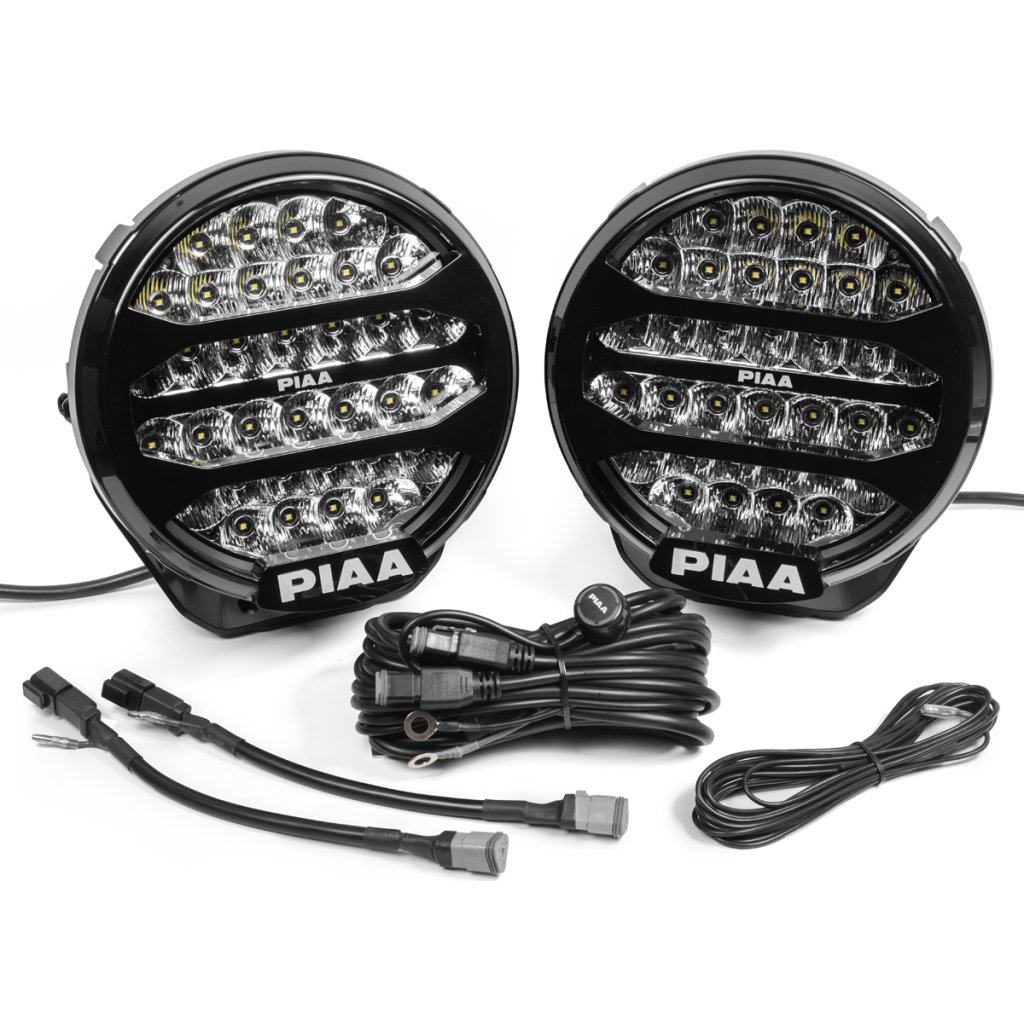 PIAA LPX590 přídavné dálkové kulaté LED světlomety o průměru 234 mm / 9" s funkcí denního svícení, homologace ECE / R10 / RoHS