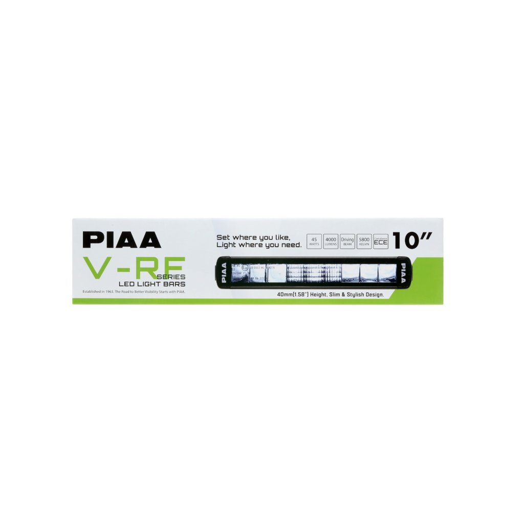 PIAA V-RF10 světelná LED rampa 5800 K / 4000 lm o délce 24,6 cm (10") pro dálkové svícení, 1 kus, homologace ECE / R10 / RoHS