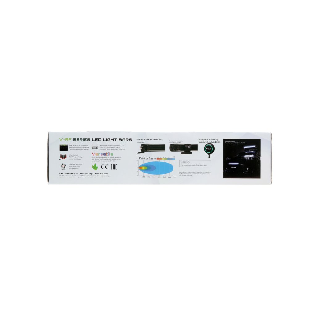 PIAA V-RF10 světelná LED rampa 5800 K / 4000 lm o délce 24,6 cm (10") pro dálkové svícení, 1 kus, homologace ECE / R10 / RoHS