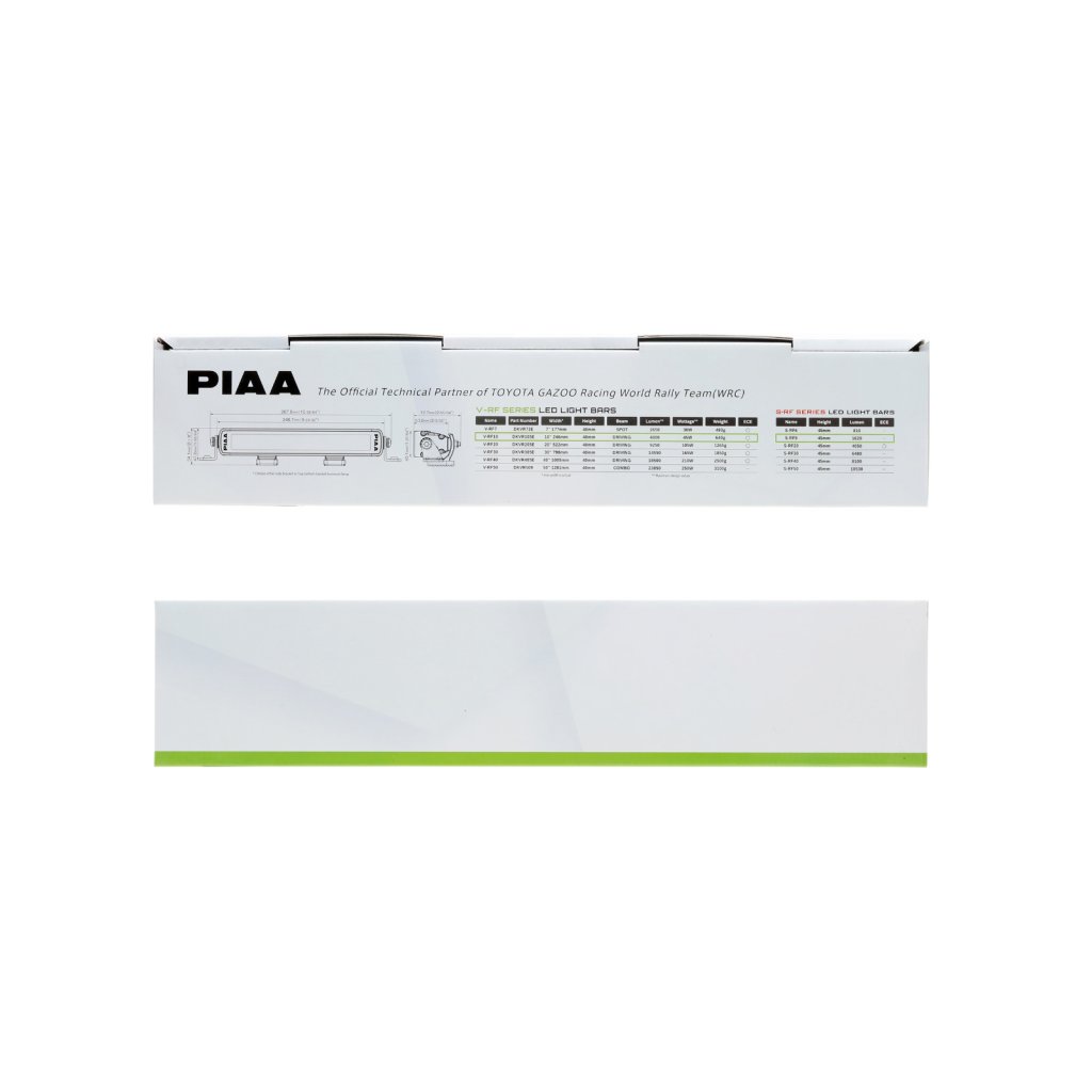 PIAA V-RF10 světelná LED rampa 5800 K / 4000 lm o délce 24,6 cm (10") pro dálkové svícení, 1 kus, homologace ECE / R10 / RoHS