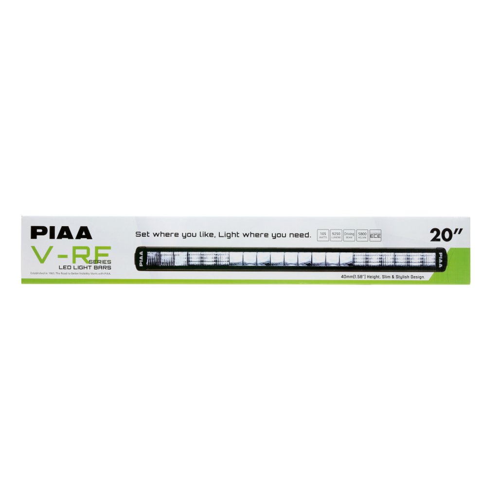 PIAA V-RF20 světelná LED rampa 5800 K / 9250 lm o délce 52,2 cm (20") pro dálkové svícení, 1 kus, homologace ECE / R10 / RoHS