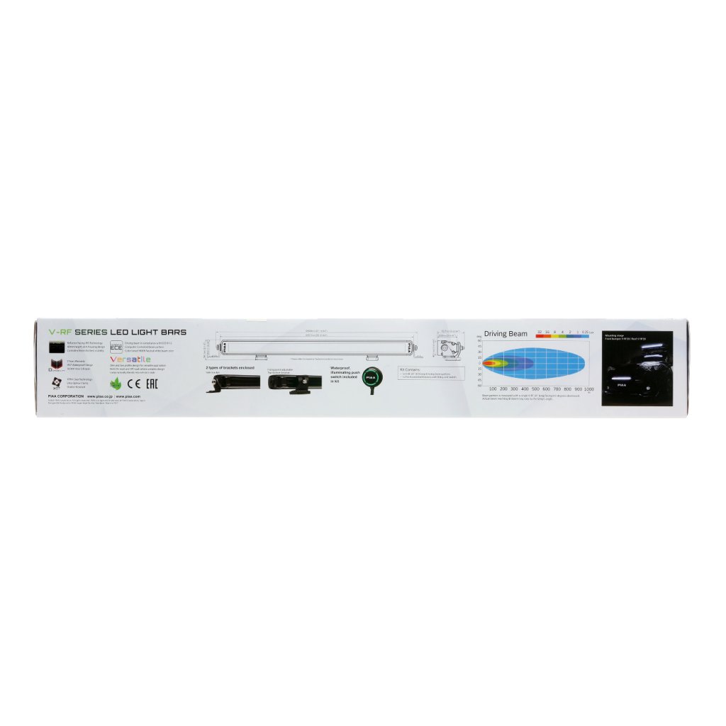 PIAA V-RF20 světelná LED rampa 5800 K / 9250 lm o délce 52,2 cm (20") pro dálkové svícení, 1 kus, homologace ECE / R10 / RoHS