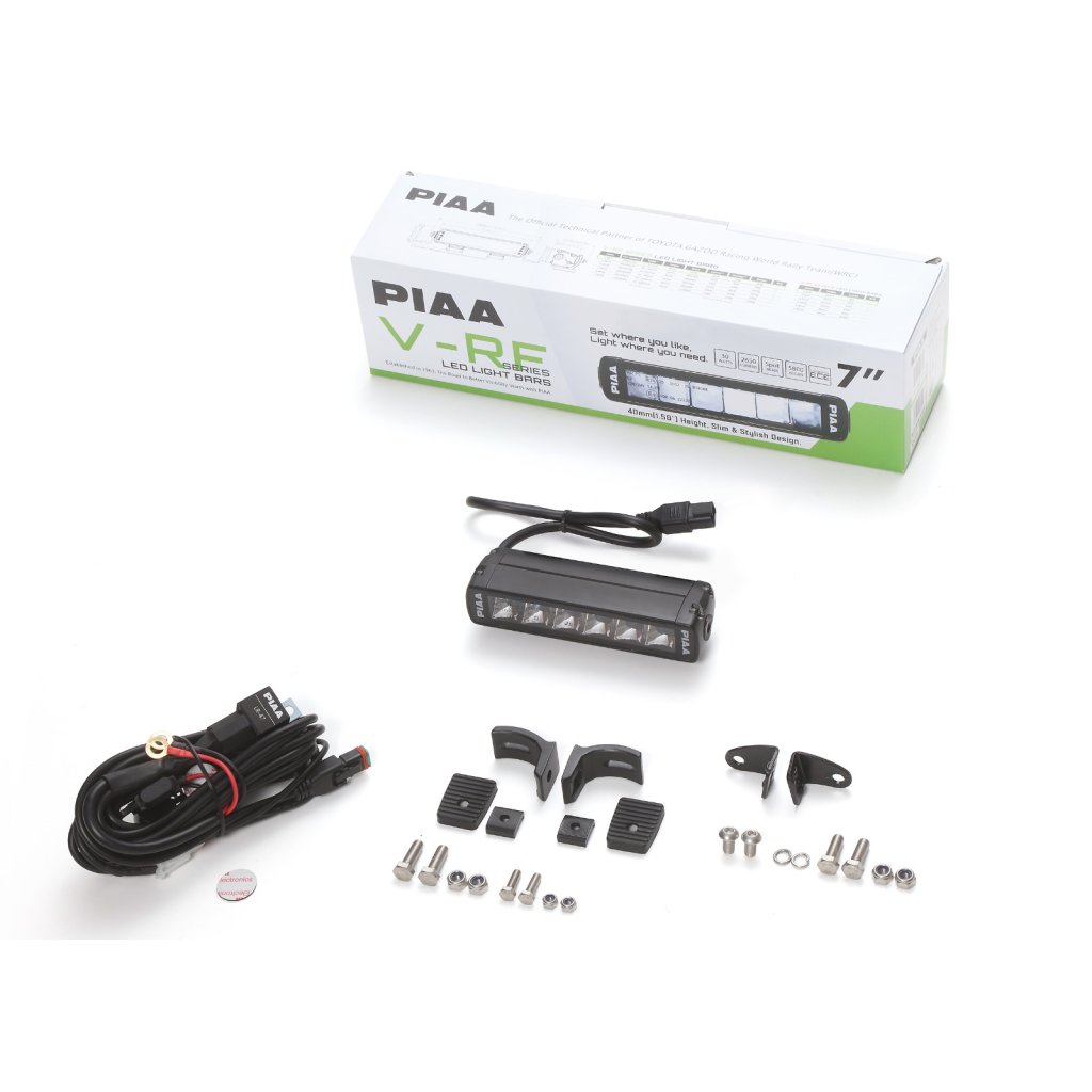 PIAA V-RF7 světelná LED rampa 5800 K / 2650 lm o délce 17,7 cm (7") pro bodové (spot) svícení, 1 kus, homologace ECE / R10 / RoHS