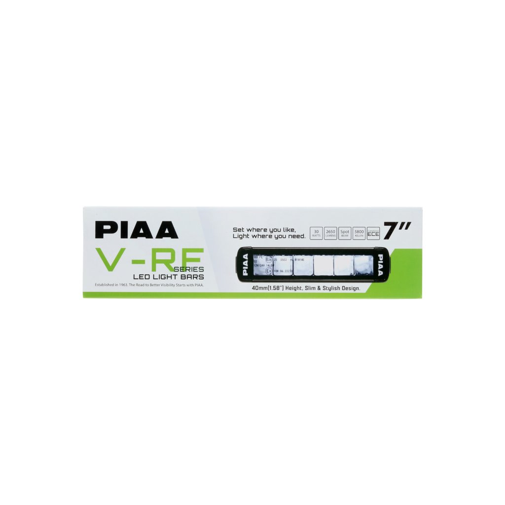 PIAA V-RF7 světelná LED rampa 5800 K / 2650 lm o délce 17,7 cm (7") pro bodové (spot) svícení, 1 kus, homologace ECE / R10 / RoHS