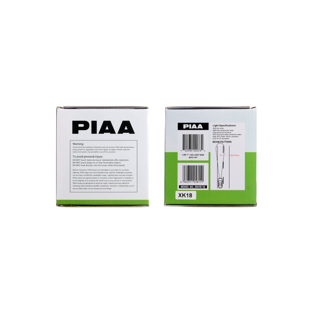 PIAA V-RF7 světelná LED rampa 5800 K / 2650 lm o délce 17,7 cm (7") pro bodové (spot) svícení, 1 kus, homologace ECE / R10 / RoHS