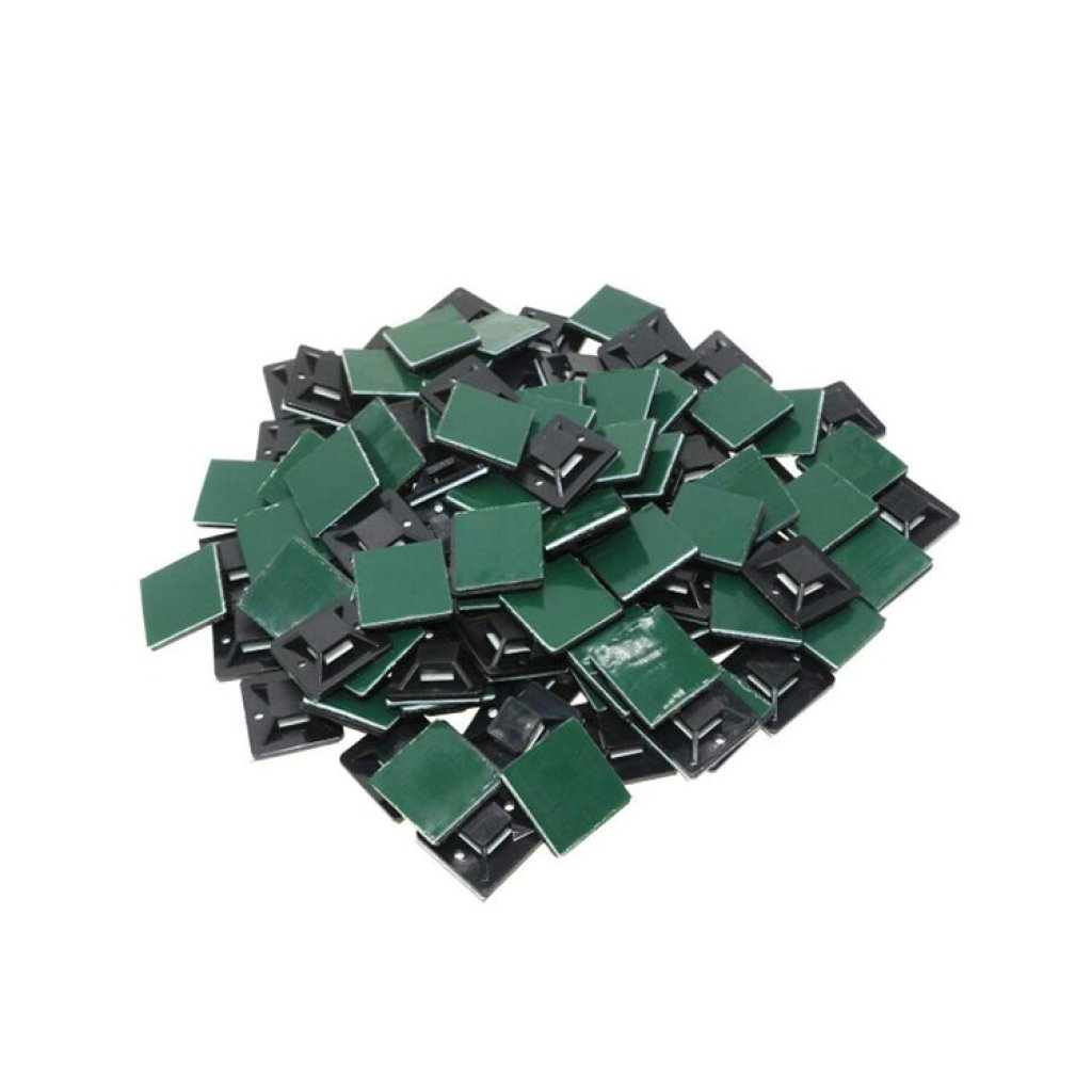Plastová příchytka čtvercová 23x23mm, 100 ks