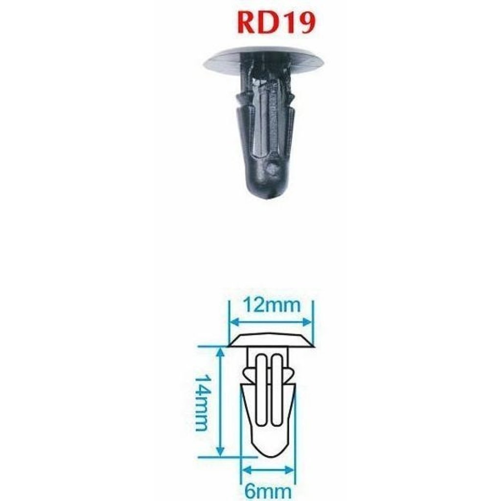 Plastové příchytky čalounění, 10 ks - HRD19
