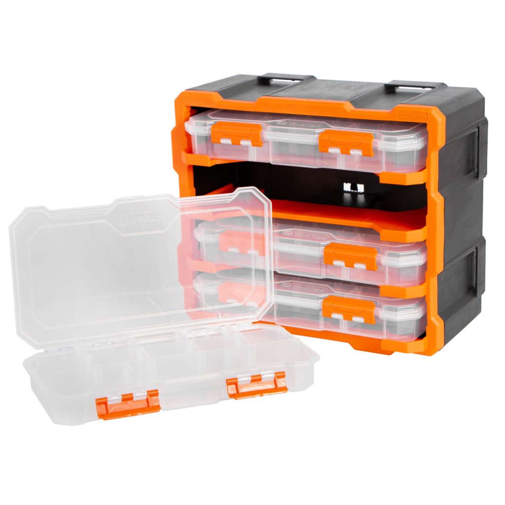 Plastový organizér, 4 uzavíratelné boxy - TC320670