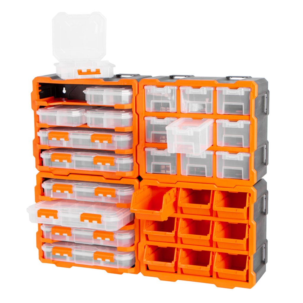 Plastový organizér, 9 uzavíratelných boxů - TC320674