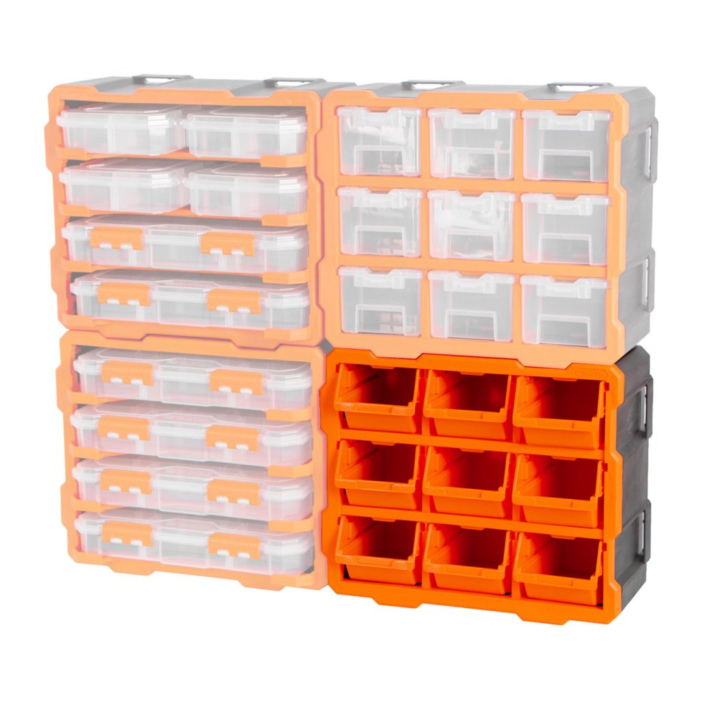 Plastový organizér, 9 zásobníků - TC320676
