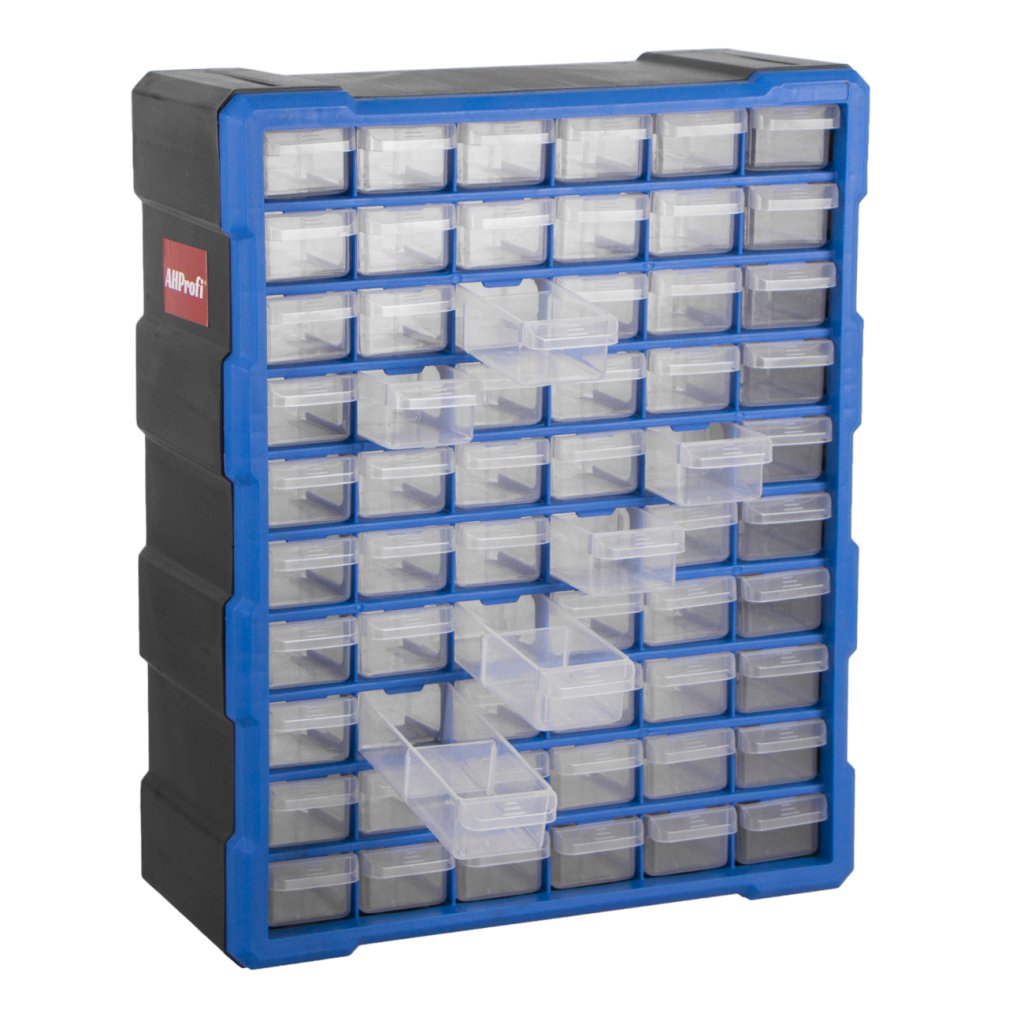 Plastový organizér / box na šroubky, 60 rozdělovníků - MW1505