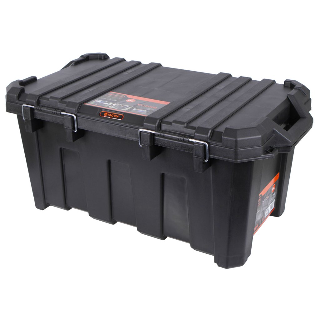 Plastový úložný box s víkem, 850 x 490 x 390 mm, 85 l - TC320506