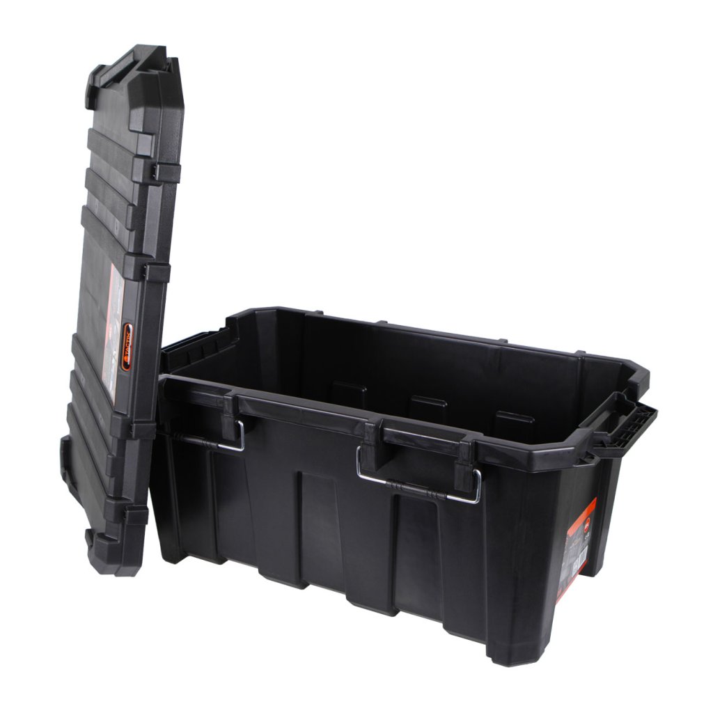 Plastový úložný box s víkem, 850 x 490 x 390 mm, 85 l - TC320506