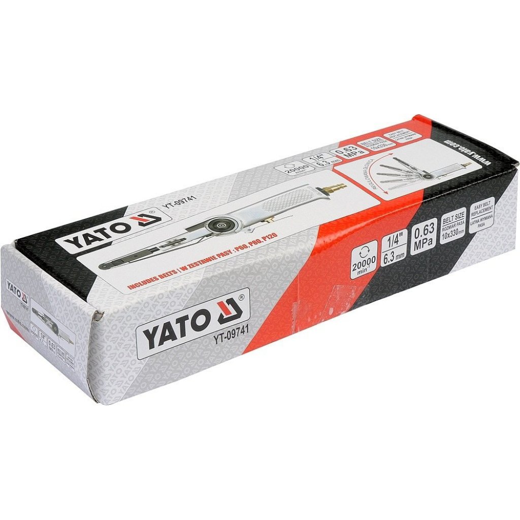 Pneumatická pásová bruska 10 x 330 mm (rozměr pásu) - YT-09741