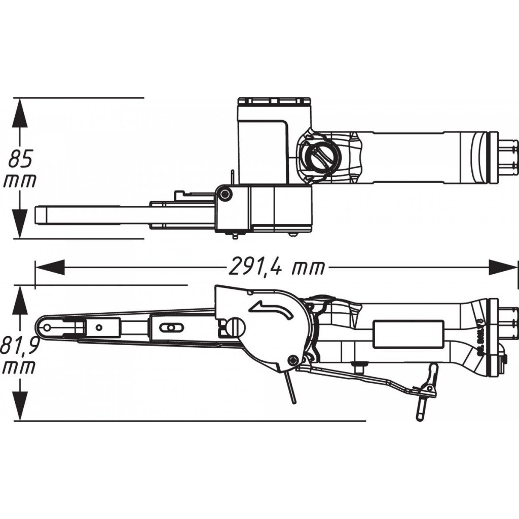 Pneumatická pásová bruska 9033N-4 HAZET - HA210183