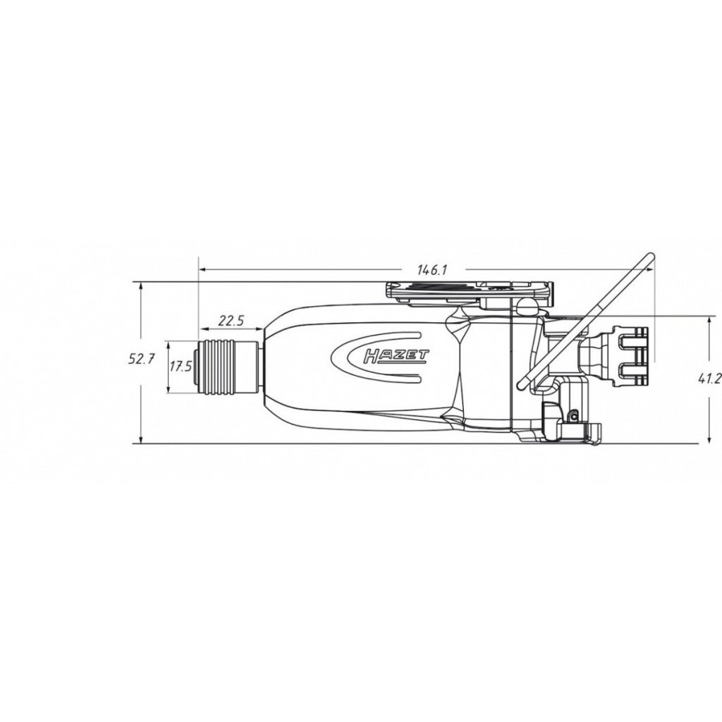 Pneumatický bitový rázový šroubovák 1/4", 9010TB Hazet - HA203604