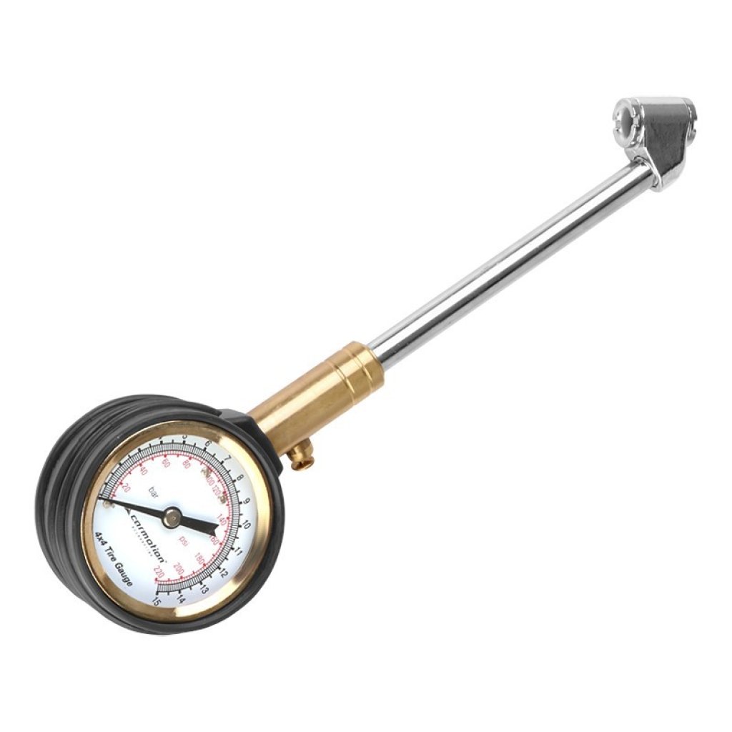 Pneuměřič 15 BAR kovová trubka 15cm pro nákladní vozidla, otáčecí manometr, 58433