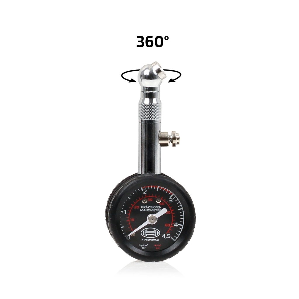 Pneuměřič HEYNER AeroMoment PRO 0-4,5 BAR (dlouhá tyčka), 564200