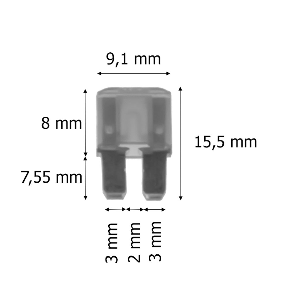 Pojistka nožová MICRO2 15A, 10 ks